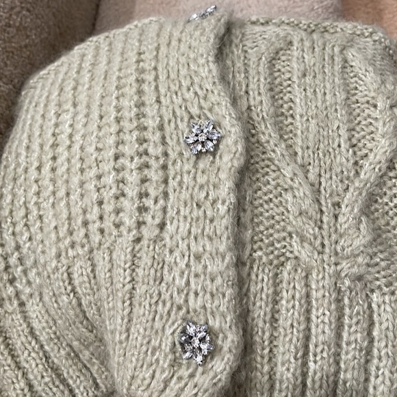 Zara Knit Cardigan Embellished Buttons - Picture 7 of 7